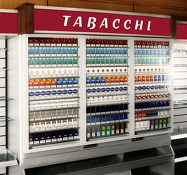 Mascali: ordigno in espositore tabacchi Espositori per tabaccherie