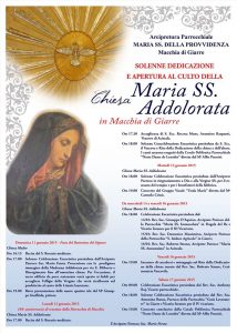 progrmma della due giorni di festeggiamenti