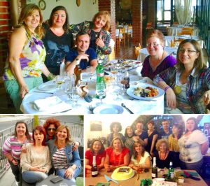 Alcuni momenti e protagonisti dei recenti raduni degli ex studenti della classe V A dell'Istituto E. Medi di Randazzo