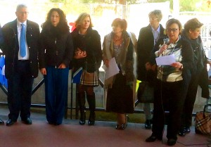 Un momento della cerimonia commemorativa delle tre fornaie alla Scuola Media dell'Istituto Comprensivo di Francavilla di Sicilia