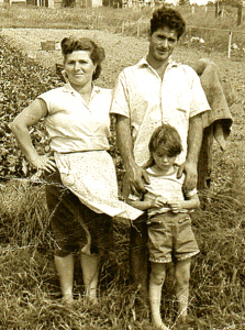 Adamo e Francesca Boncardo con il figlio primogenito Gaetano