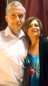 FRANCAVILLA DI SICILIA, compagnia teatrale CHIDDI DA VINA - Salvo Zullo (Don Ferdinando) con la regista Anna Maria Puglisi