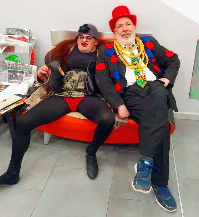 Da sinistra: Antonio Bruno e Ciccino Sciacca, animatori del Gran Carnevale Francavillese