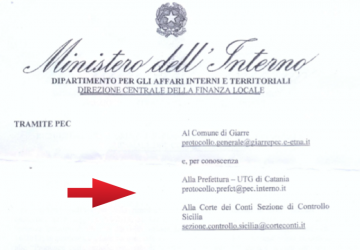 Giarre, la nota ministeriale sul Piano di Riequilibrio: fine del segreto