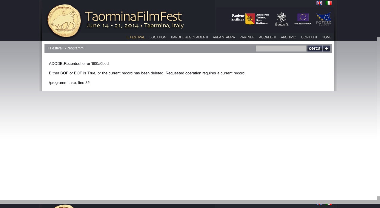 Taormina Film Festival 60° edizione nell’oblio?