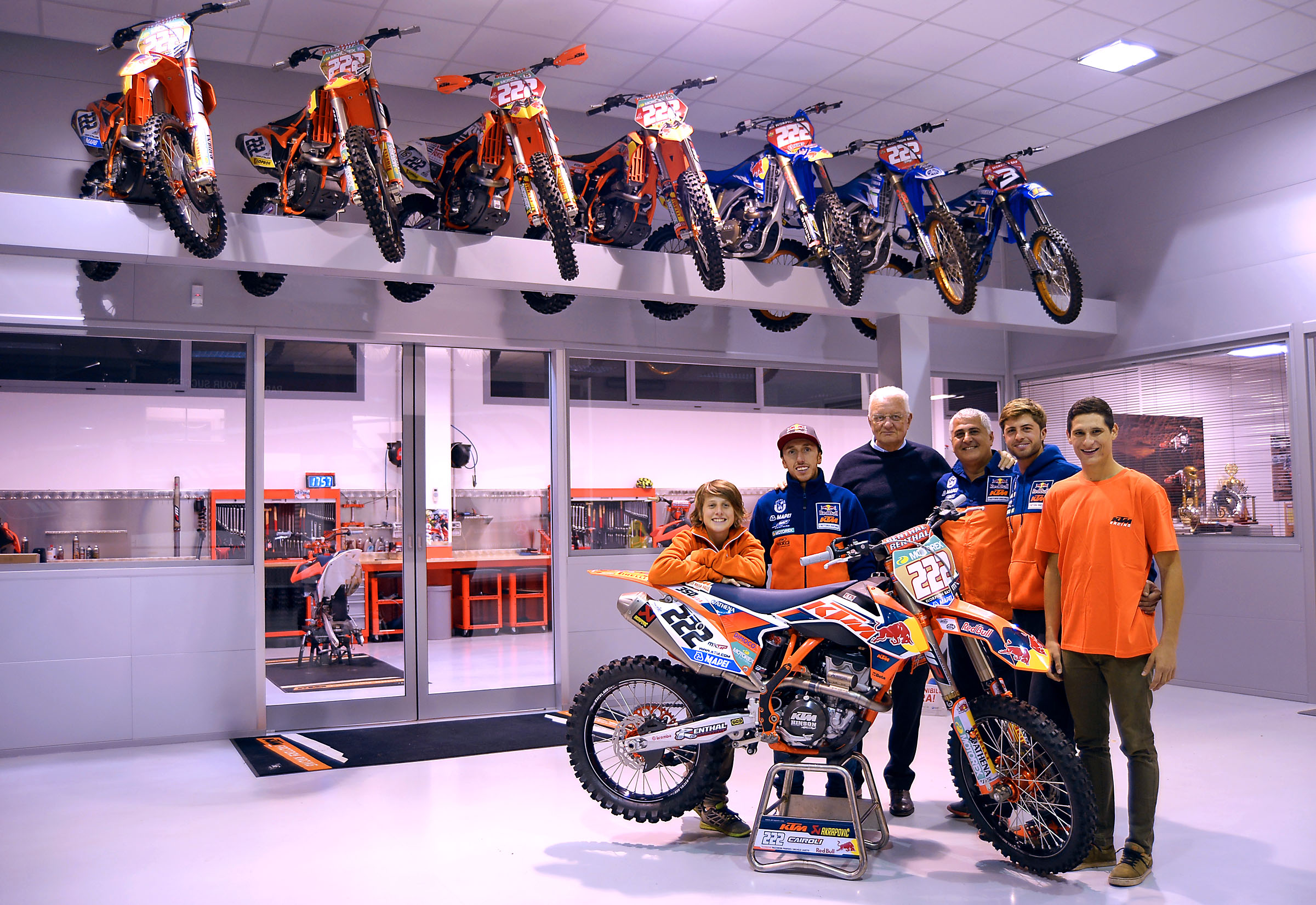 Il presidente FMI Paolo Sesti in visita al KTM De Carli Racing Junior Team