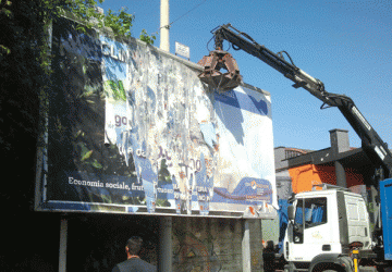 Catania, impianti reclame abusivi: al via la rimozione