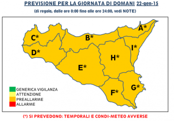 Allerta meteo in Sicilia: ciclone in arrivo