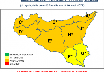 Meteo, domani previsto maltempo. Si raccomanda prudenza