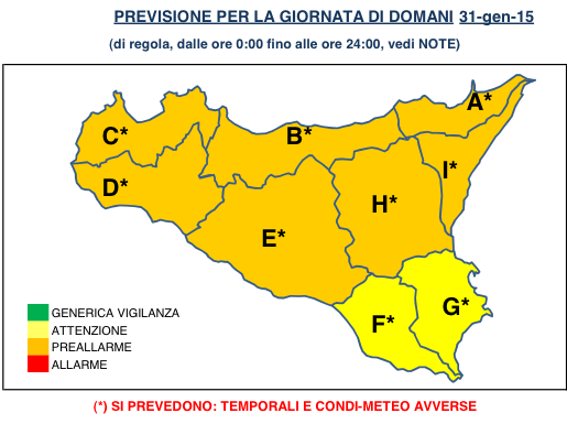 Meteo, domani previsto maltempo. Si raccomanda prudenza