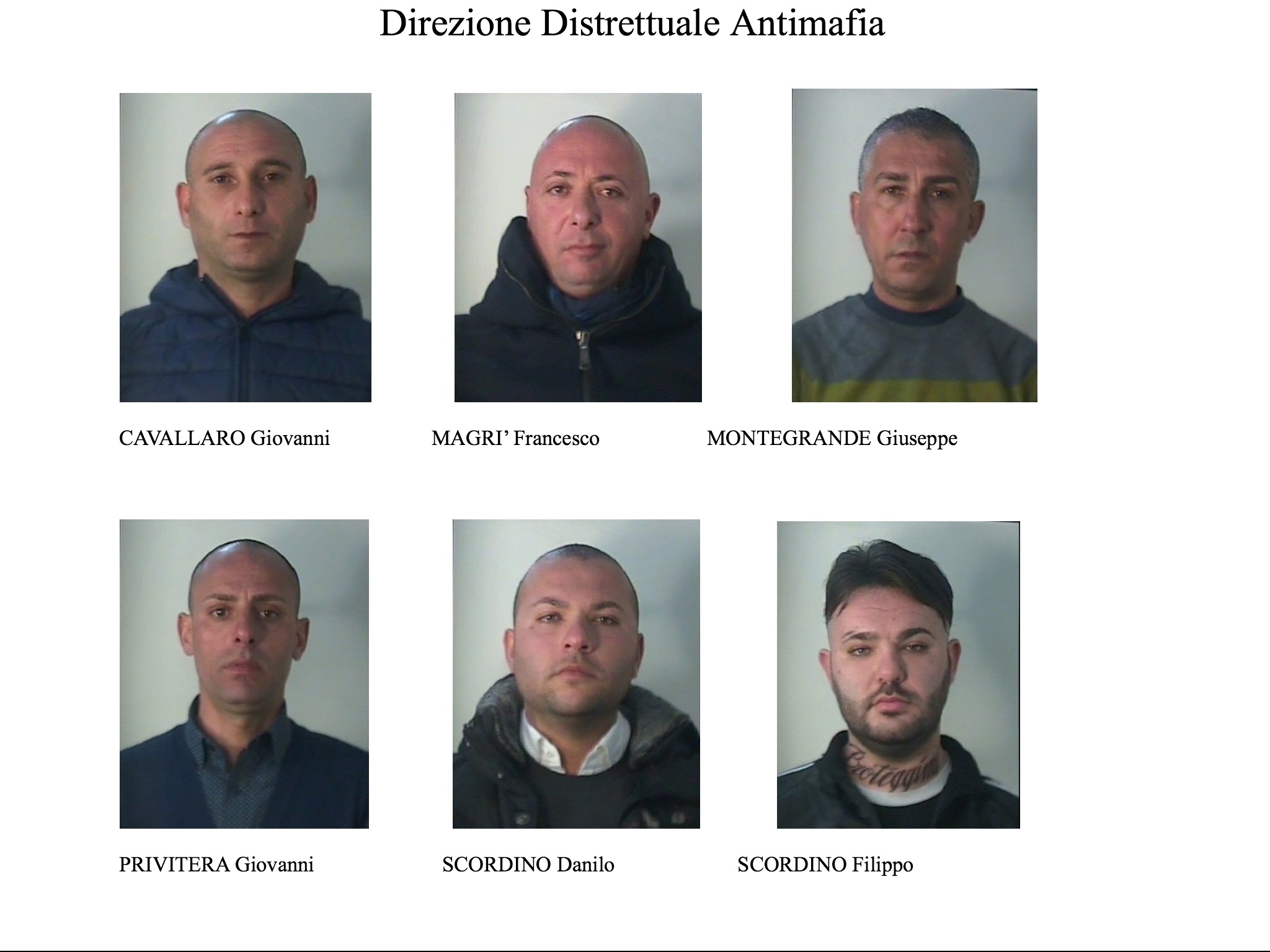 Catania, 6 arresti per mafia