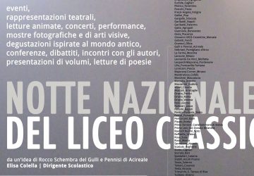 Acireale, domani &ldquo;La notte nazionale del Liceo classico&rdquo;