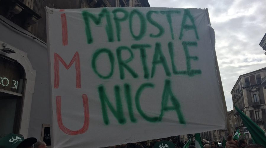 Catania: contro l’Imu agricola partecipata manifestazione di protesta