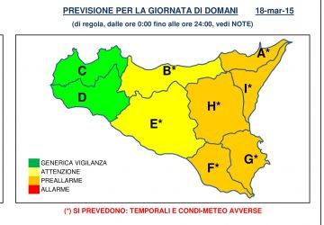 Meteo, previste condizioni avverse sul territorio jonico etneo anche per domani