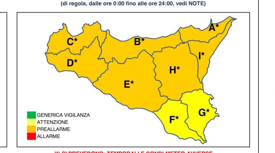 Meteo, previsto maltempo sino a domani