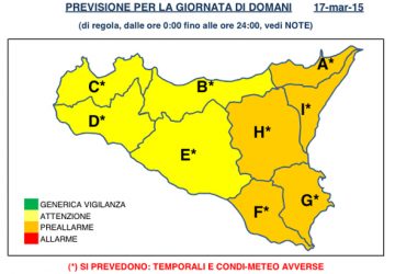 Meteo, condizioni avverse. Stato di &ldquo;pre allarme&rdquo;