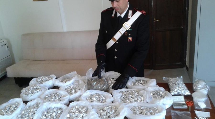 Catania, arrestati 4 spacciatori. Sequestrati oltre 2 kg tra marijuana e cocaina