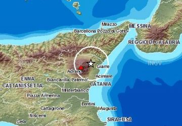 Terremoto registrato nella zona jonico etnea