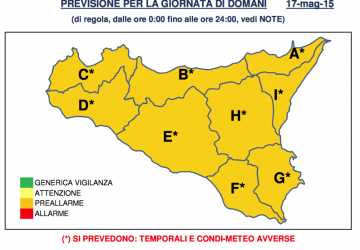 Meteo, maltempo previsto per domani. Il bollettino della Protezione civile