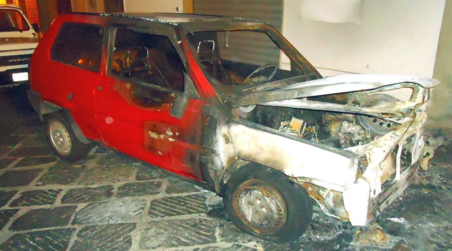 Francavilla di Sicilia, Fiat Panda bruciata