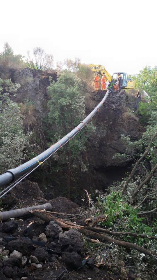Linguaglossa: ripristinata la condotta idrica