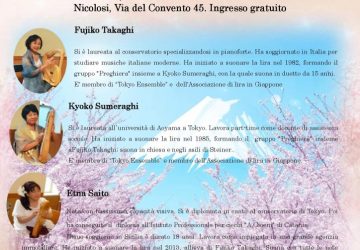 Omaggio all’Etna e al Fuji: tre musiciste giapponesi protagoniste del concerto di lira “i suoni angelici”