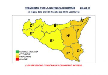 Meteo, previsto maltempo sino a domani