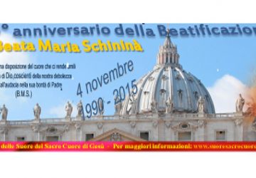 Il 4 novembre ricorre il 25&deg; anniversario della beatificazione di Maria Schinin&agrave;