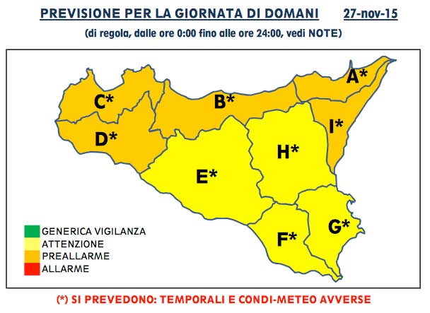 Meteo, previsto maltempo ma nessuna allerta