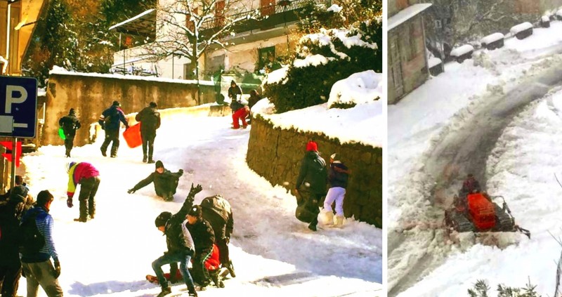 Anche nell’Alcantara si “convive” con la neve