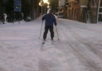 Mascali, neve nelle frazioni di Puntalazzo e Montargano. Sopralluogo del sindaco Messina