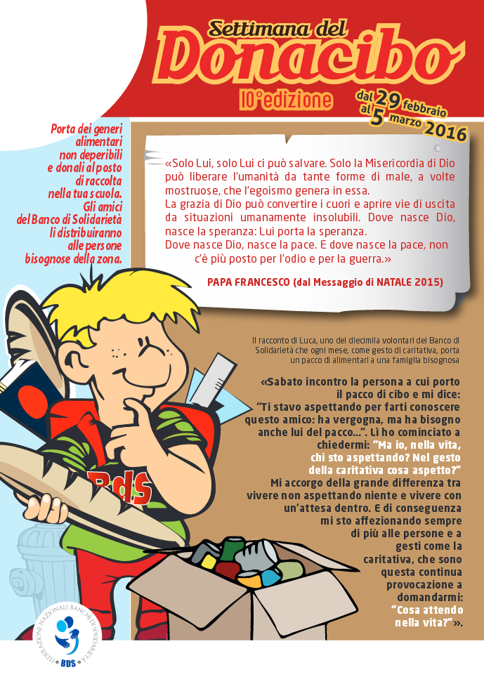 Giarre, parte oggi nelle scuole la X “Settimana del Donacibo”