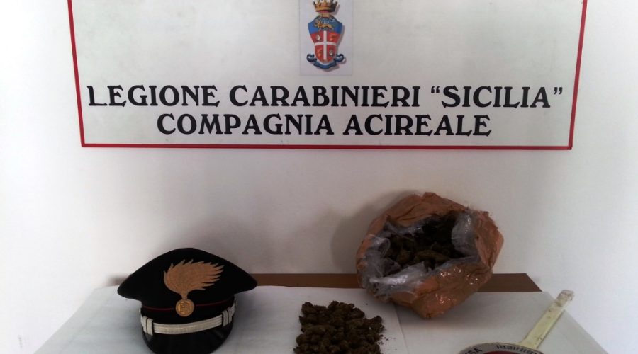 Acireale, beccato con 500 grammi di marijuana. Arrestato