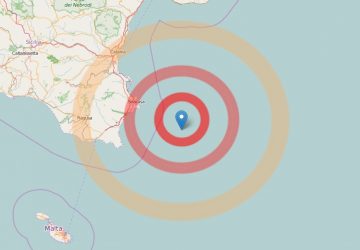 Sisma nel Mar Ionio intorno alla mezzanotte