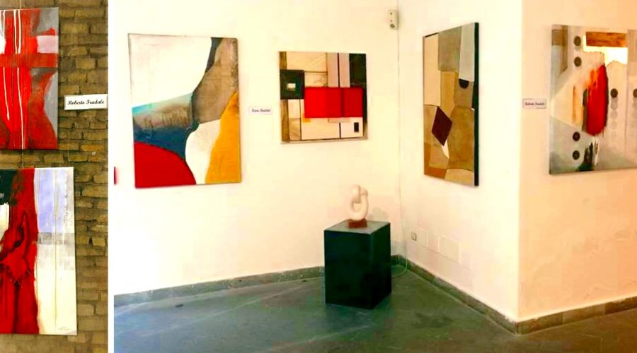 Alcune opere pittoriche astratte di Roberto Fradale recentemente esposte a Roma nelle Sale del Bramante ed al P.A.N di Napoli