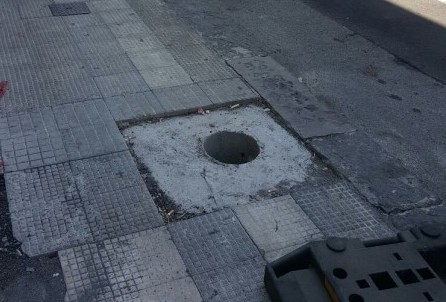 Fondachello: marciapiede con “trappola”