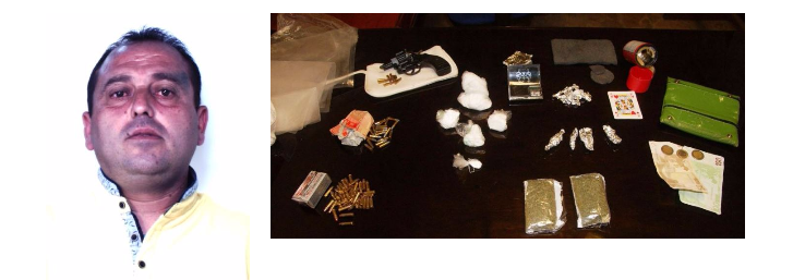 Catania: beccato con revolver, munizioni e droga in casa. Arrestato