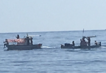 Protesta Ospedale Giarre: in barca per il diritto alla salute