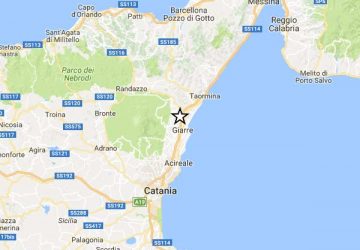 Lieve scossa di terremoto con epicentro tra Giarre e S. Alfio