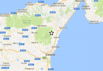 Scossa di terremoto con epicentro tra Milo e S. Alfio