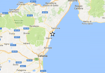 Scossa di terremoto di magnitudo 2.9 al largo di Riposto