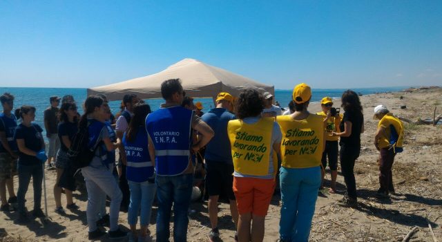 Volontari di ripuliscono tratto di spiaggia nell’Oasi del Simeto: raccolte tonnellate di rifiuti
