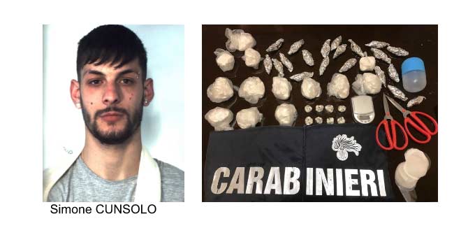 Catania, fermato pusher con 700 gr di cocaina pura per un valore di oltre 100mila euro