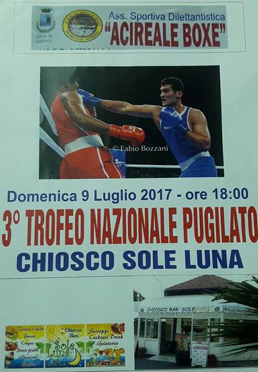 Pugilato, al “III Trofeo Nazionale Chiosco Sole Luna” anche il giarrese Luca Ferrini