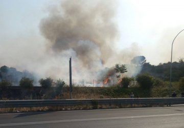 Allarme incendi, intervento della Forestale a Marina di Cottone e S.Antonino LA DIRETTA