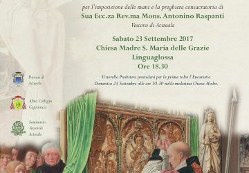 Linguaglossa: stasera l'ordinazione presbiterale del diacono don Raffaele Stagnitta