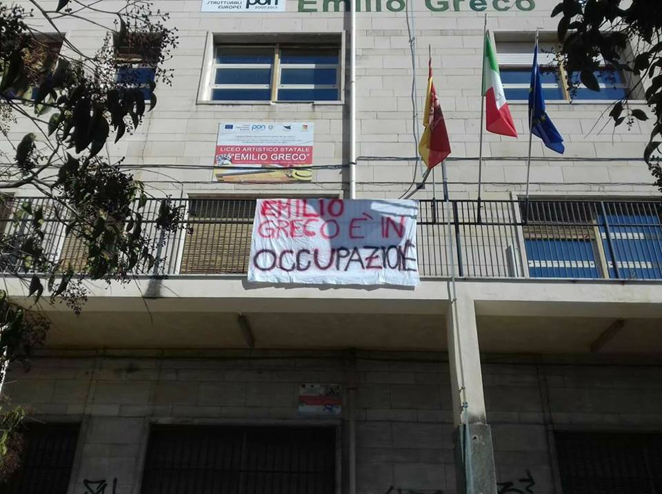 San Giovanni La Punta &quot;in occupazione&quot; il liceo Emilio Greco