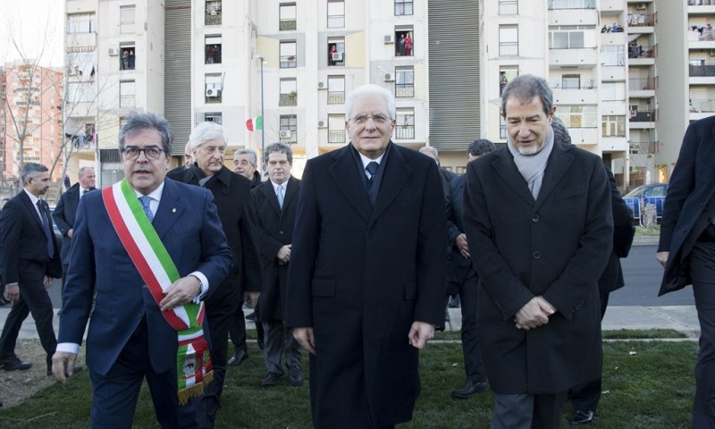 Catania, il presidente Mattarella inaugura il viale Ciampi