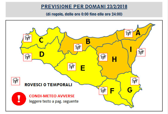 Meteo in peggioramento: Protezione Civile dirama bollettino con stato di “preallarme”. Scuole chiuse a Mascali e Calatabiano