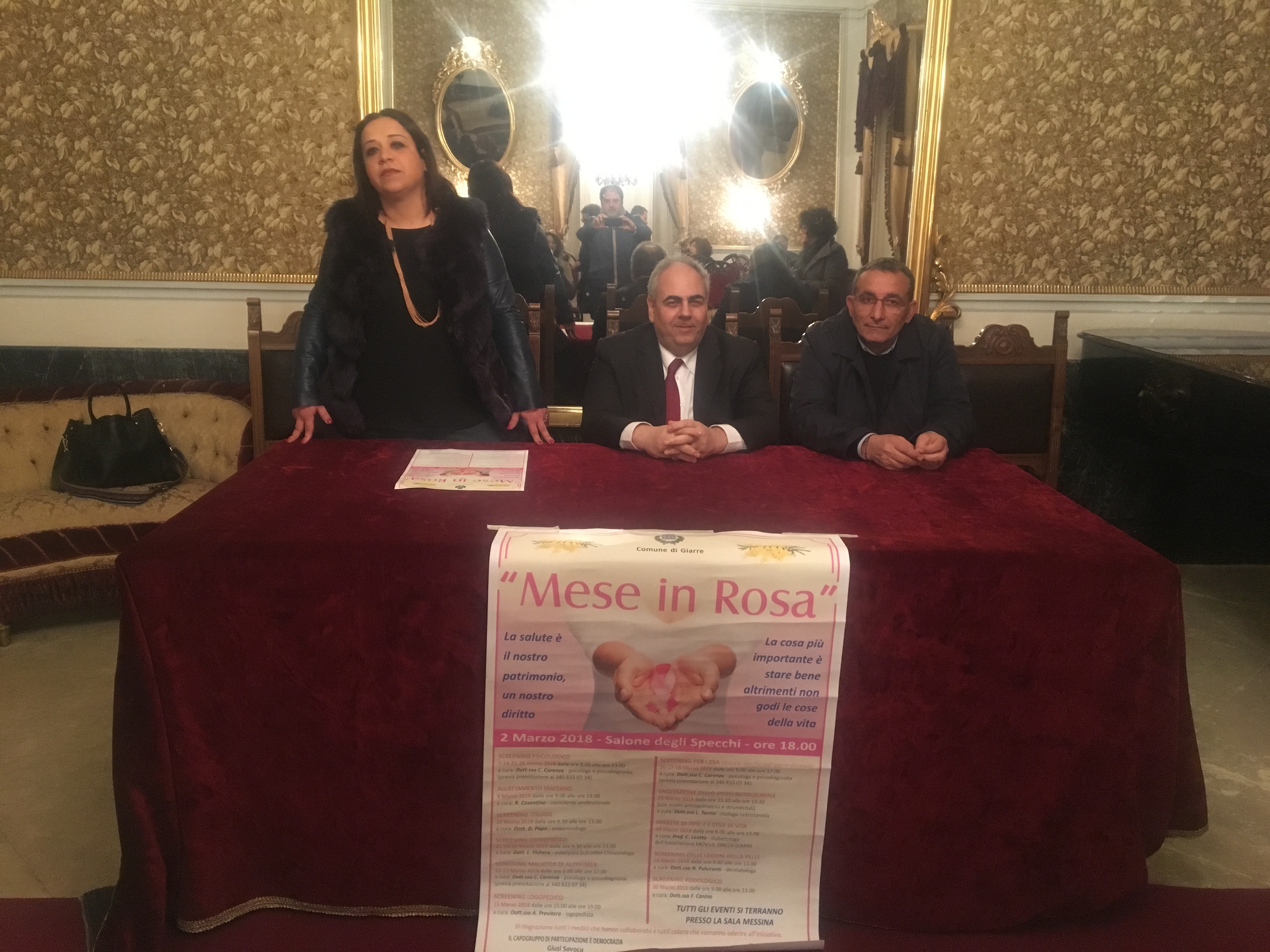 Giarre, presentato in municipio il progetto di prevenzione Mese in Rosa